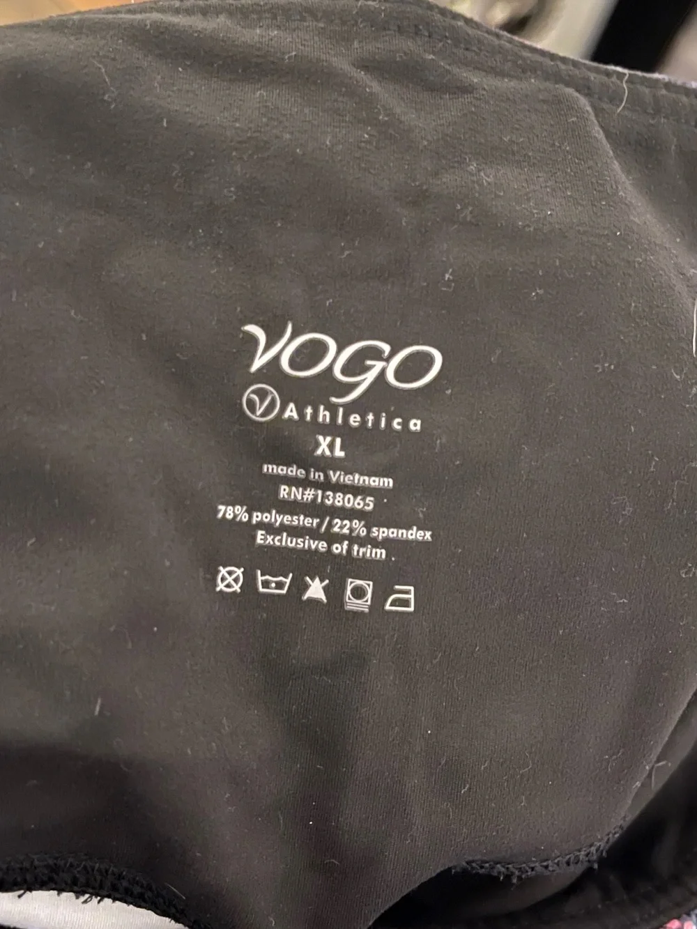 Vogo Athletica floral print high-rise athletic leggings featuring side pockets